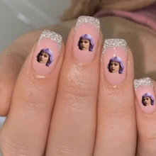 1pc Custom Face Nail Decals Sheet – Personalized 0.8*0.8cm Waterproof Stickers With Pet Or Portrait Photo, DIY Nail Art , Unique Gift For Women, Friends, Girls, Birthday, Back To School & Wedding Party Nail Supplies Nails - Multicolor - View 6