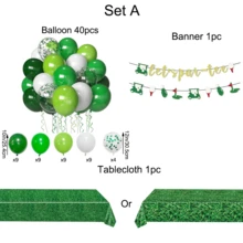 Golf Birthday Party Decorations Golf Themed Party Supplies Includes Green Balloon Set, Grass Tablecloth, Let's Par-Tee Banner, Golf Themed Birthday Banner Retirement Party Decor For Golf Lover, Golf Party Decorations, Gold Glitter - Golf Party Set - View 3