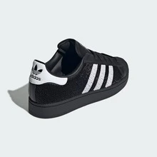 Adidas Originals Superstar II Shoes For Women, Shell-Toe Casual Activewear Sneaker For Daily Wear, Minimalist Low Top Sneaker For School And Workday Chic, Color Block Sneaker For Women's Fall Outfits, Black And White Shoe For Skate Outfits - 核心黑/核心黑 - 查看 10