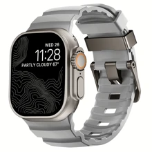 Men's Soft Silicone Watch Band, Asymmetrical Design, Compatible With 42mm, 44mm, 45mm And 49mm Apple Watch, Suitable For Apple Watch Series 10, 9, 8, 7, 6, 5, 4, 3, 2, SE, Ultra, Simple And Stylish Men's Wristband