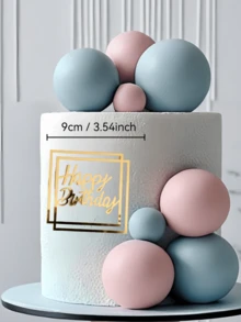 1 cái/3 cái/5 cái que trang trí bánh kem "Chúc mừng sinh nhật" màu vàng kim, que trang trí bánh cupcake bằng acrylic, trang trí bánh kem và món tráng miệng cho tiệc sinh nhật (màu vàng kim) - A - Xem 2