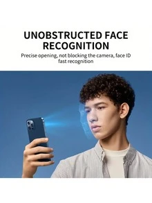 5片装防窥钢化玻璃屏幕保护膜,兼容 17/17 Pro/17 Air/17 Pro Max/16e/15/14/13/12/11 Pro Max/XR/X/XS Max/7/8 Plus,5片/包,手机隐私保护玻璃 - 黑色 - 查看 6