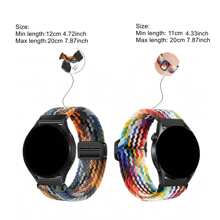 2 piezas Correa magnética universal de 18mm, 20mm, 22mm + Correa con cierre de gancho y bucle compatible con Samsung Galaxy Watch 7 6 5 4 /Garmin Venu Venu2 Venu3 Venu3S, Brazaletes de repuesto de nailon trenzado de liberación rápida compatibles con Garmin Vivoactive5 4/Vivoactive 4s/Forerunner245 645 255 265 255S 265S/Hua Wei Watch GT5 GT4 GT3 GT2 GT/Watch 4/4pro/Amazfit BIP6 BIP5 GTR4 GTR3 GTS4 GTS3/GTR Mini/Pop Pro/Xiao Mi Watch S4 S3 S2 Accesorios de reloj inteligente