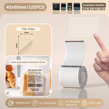 Niimbot Transparent Thermal Label Paper Self-Adhesive Sticker Waterproof For Niimbot B1 B21 Mini Portable Printer For Office Home Label Maker