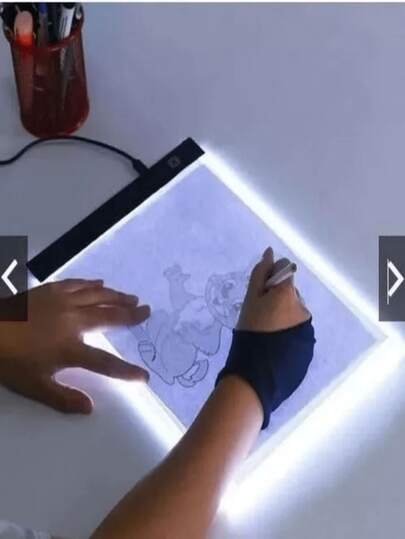 Mesa De Desenho Tamanho A5 24cm x 15cm Led USB Graphic Pad Arte Eletrônica Escrita Pintura