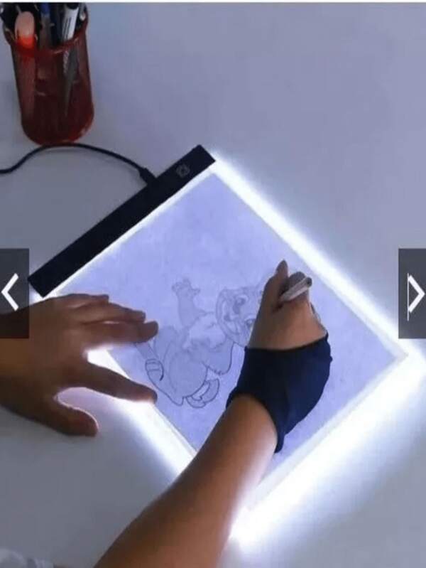 Mesa De Desenho Tamanho A5 24cm x 15cm Led USB Graphic Pad Arte Eletrônica Escrita Pintura