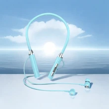 K58无线耳机蓝牙颈挂式磁吸耳机运动跑步耳塞蓝牙耳机带麦 K58颈挂式蓝牙耳机无线耳机超长待机运动蓝牙耳机 - 彩色 - 查看 1