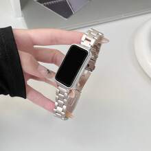 1条全新不锈钢表带，兼容华为手环10/9/8，男女通用，智能手表钢制快拆替换表带，华为手环8/9/10配件 - With Hua wei band 10/9/8 - 查看 8