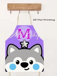 1pc Fashionable, Cute, Durable & Customizable Text Apron, Great For Enhancing Kitchen Ambiance And Creating A Happy Cooking Experience, Ideal Gift For Couples, Girlfriends Or Friends
