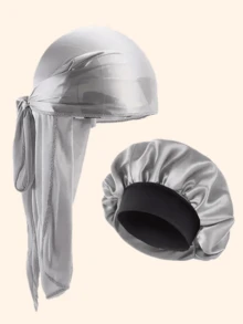 قبعة للرجال، قبعة شعر للنساء أثناء النوم، طقم قبعات وأغطية الرأس متطابقة - متعدد الألوان - مشاهدة 7