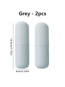 1/2pcs Collapsible Portable Travel Mouthwash Cup, Toothbrush & Toothpaste Storage Box, Compact Travel Camping Toothbrush Cup, Multifunctional Travel Facial Cleanser Set, Essential Travel Toiletries, Beach Holiday & School Trip Organizer, Home Bathroom Decor With 4 Colors Available