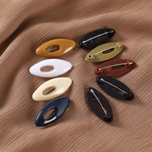 4 件椭圆形塑料彩色别针、围巾夹、时尚胸针配件 - 彩色 - 查看 1