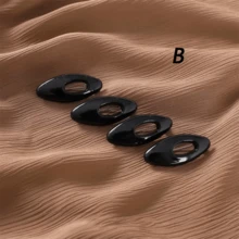 4 件椭圆形塑料彩色别针、围巾夹、时尚胸针配件 - 彩色 - 查看 10