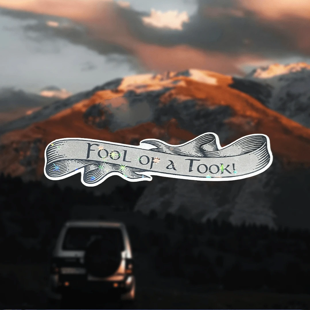 [Fool Of A Took Sticker] 3pcs Fool Of A Took Sticker Decal For Notebook And Laptop, LotR Vinyl Sticker - Reusable Self-Adhesive Decal With Ornate Floral Design For Laptops, Water Bottles, Notebooks & Study Desk - one-size - View 1
