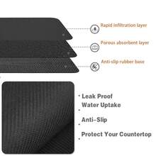 1 件可水洗花卉和蝴蝶装饰地毯/垫 - 防滑、隔热、耐用、吸水、适用于厨房、洗衣房、浴室、入口通道、现代设计、精确印刷、多功能地板保护垫、柔软且易于存放、完美的礼物