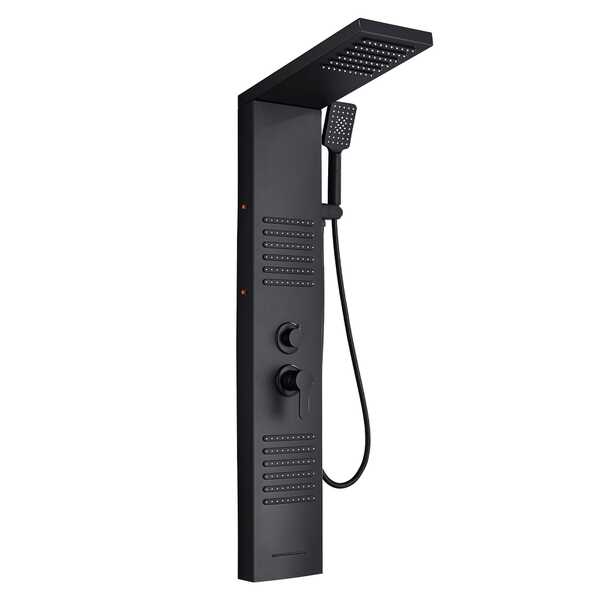 Shower Panel Tower System With Rainfall Shower Head  Powerful Body Jets  Shower Tower With Handheld Shower And Tub Spout   Stainless Steel Shower Column High Pressure