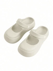 Women's Fuzzy Hole Slip-On Sandals, Summer Outdoor Thick-Soled Nurse Shoes Slippers, Can Be Worn Inside & Outside