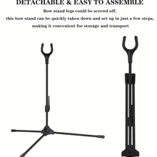 Archery Recurve Bow Stand Adjustable Bow Stand Rack Holder Fiberglass Bow Rack Archery Sports Gear For Longbow Takedown Bows Hunting Outdoor Sports