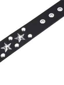 2pcs Gothic Style Rivet Double Buckle Belt, Black Punk Accessories - Ideal Birthday Gift