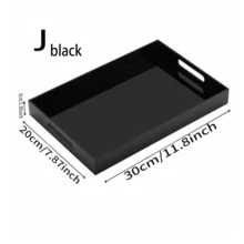 1 conjunto de organizador de bandeja de acrílico transparente/preto, suporte para cosméticos, joias, maquiagem, banheiro, cozinha, balcão, luz de luxo - Multicolorido - Ver 21