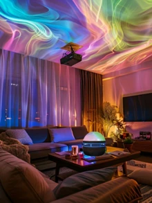 [Magical Galaxy Projector] 14 Effects Galaxy Star Projector, Northern Lights LED Atmosphere Projection Lamp Aurora Borealis Starry Sky Projector, For Room Home Decorations, Home Theater, Gift Decoration, Magical Projection Lamp Gifts, Holiday Party