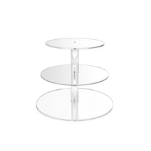 1pc,Acrylic Cake Stand, Clear Cake Stand, Round Tall Cake Stand, Dessert Table Display Set, Cupcake Stand, Dessert, Cupcake Pastry Candy Display, Wedding, Event, Birthday Party - Multicolor - View 16