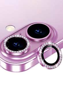 For IPhone 16/16 Plus Camera Lens Protective Film Shiny Personal Metal Diamond Ring 9H Hardness Anti-Scratch Protection, Fashion Phone Accessories, Case Friendly 3 Packs