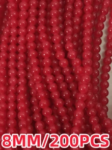 100 颗 8 毫米彩色玻璃仿玉珠，适用于 DIY 手链项链 - 8mm - 查看 15