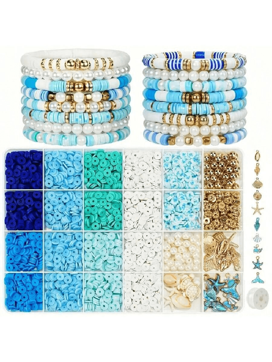 1760pcs Polymer Clay Beaded Bracelet Craft Kit, Suitable For DIY Jewelry, Crafts And Gifts, Jewelry Making Beads