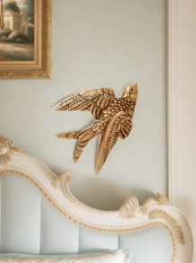 1pc ABS Wall Hanging, Bird Design Hanging Decoration For Home,Home Decor ,Room Decor,Wall Decor Gifts Birthday Graduation - Gold - View 10