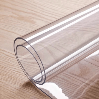 1pc Transparent PVC Table Cover, 1.5mm Thick - Oil-Proof, Easy To Clean, Suitable For Catering And Parties, Perfect For Home Kitchen Decor