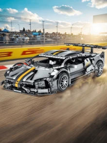 Building Block Toy, 1,356 Pieces. A Silver-Gray Supercar Assembly Toy With High Difficulty Level For Adults. It Is Suitable As A Festival Gift, A Birthday Gift, A Christmas Gift, A Thanksgiving Gift, Or A New Year's Gift.