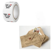 20 piezas/paquete Sobres de papel artesanal con diseño retro impreso, ideal para el regreso a clases - 20 piezas - Ver 8