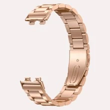 1条全新不锈钢表带，兼容华为手环10/9/8，男女通用，智能手表钢制快拆替换表带，华为手环8/9/10配件 - With Hua wei band 10/9/8 - 查看 10