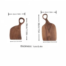 Tablas de cortar para dos parejas: tablas de cortar de cocina de alta calidad hechas a mano para la preparación de alimentos, material de madera seguro, perfectas para parejas y cocineros caseros. Ideas de decoración para el hogar. Regalos de inauguración. - Color de la madera - Ver 3
