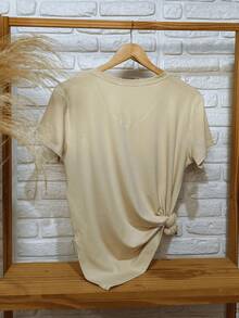 Basic T-Shirt 100% Viscolaycra Premium Women's T-Shirt Plain Blouse Plus Size - OFF - View 2