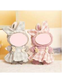 [仅连衣裙] 适合17cm 1代/2代/3代派对娃娃的连衣裙、裙子和头带套装 - 彩色 - 查看 4