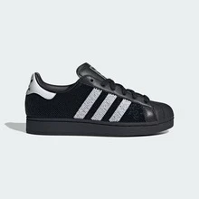 Adidas Originals Superstar II Shoes For Women, Shell-Toe Casual Activewear Sneaker For Daily Wear, Minimalist Low Top Sneaker For School And Workday Chic, Color Block Sneaker For Women's Fall Outfits, Black And White Shoe For Skate Outfits - 核心黑/核心黑 - 查看 7