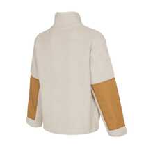 Nike 男款冬季立領搖粒絨保暖拼接運動休閒外套外套 - 杏色 - 查看 4