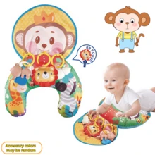婴儿仰卧训练俯卧枕、U型趴卧枕-婴儿运动枕、多功能婴儿爬行垫、爬行垫-附赠各种附件、婴儿早教玩具（配件款式可能随机）