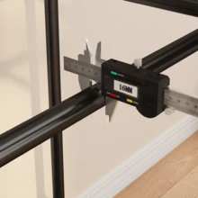 Folding Wardrobe Portable Wardrobe Double Couple - màu đen - Xem 3