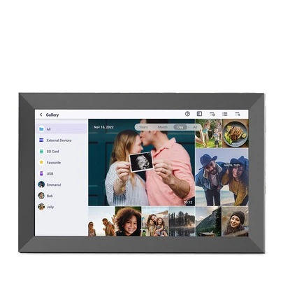 PRIXTON Prado XL Digital Photo Frame, 15.6" Touch Screen With WiFi, Full HD 1920x1080, 1 GB RAM / 32 GB Flash Memory, 2 Speakers, Mobile App, USB Type-C, USB-A, SD Card And Headphones Input ✅ Delivery 24/48h
