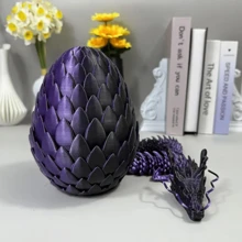 1pc 3D Printed Giant Scaled Dragon Egg + 23.62 Inch Large Decorative Item, Home Gift, Party Gift, Halloween & Christmas Gift, Fashionable Scaled Dragon Decor