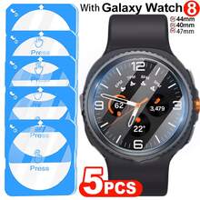 5pcs Screen Protector, Compatible With Samsung Galaxy Watch 8/8 Classic 47mm/44mm/40mm, Unisex, Made Of Tempered Glass, Easy To Install, High-Definition Curved Full Coverage Protective Film, Accessories Compatible With Samsung Galaxy Watch 8/8 Classic Smartwatch - 5 PCS - View 3
