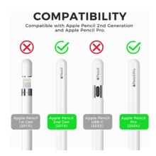 Cow Print Protective Case Compatible With Apple Pencil Pro / 2nd Generation, Silicone Material, Accessory Sleeve - Multicolor - View 5