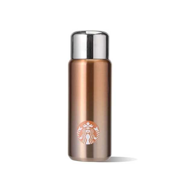 Starbucks Copo térmico Lucky Gold 266ml em aço inoxidável, moderno, portátil, unissex, para viagem, presente de negócios, alto valor