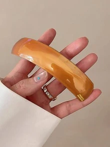 1pc/4pcs/6pcs High Quality Fashion Hair Clips, Spring Clamps, Large French Style Hair Clips For Girls, Hair Accessories, Shiny Oval Arch Hair Clips, Head Accessories - Multicolor - View 20