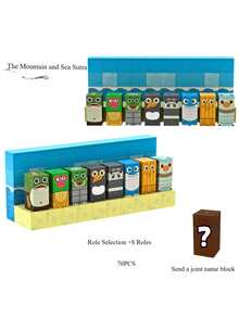 8 قطع عصي خشبية مربعة مغناطيسية لتركيب لغز شانهاي جينغ، كتل بناء للعرض