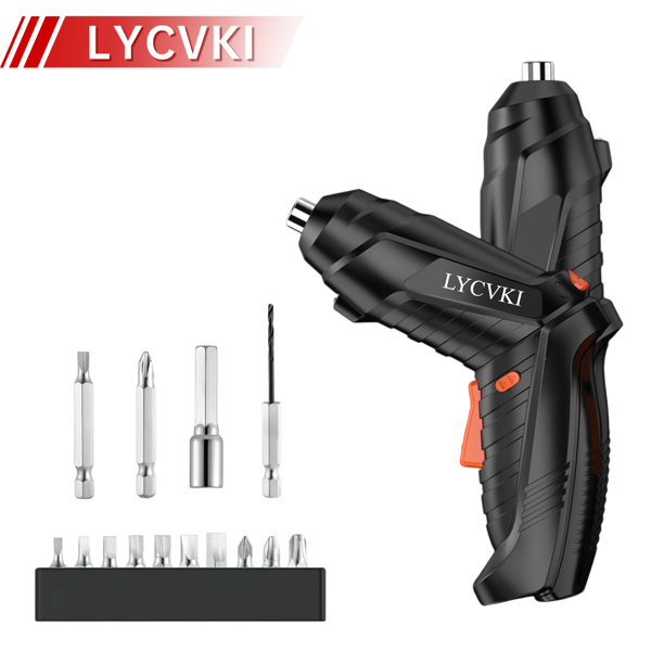 14pcs Electric Screwdriver Set, 90° Rotatable Foldable Hand Drill, Compact Handheld Cordless Screwdriver Power Drill, Home Repair Power Tool Set USB Rechargeable Portable Cordless Drill Set