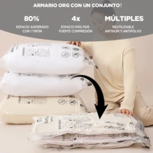 12 Piezas/ 21 pizeas  Bolsas de Almacenamiento de Vacío con Bomba Eléctrica,Bolsas de Compresión que Ahorran Espacio, (2Gran's Extra/3Grande/3Mediano/4violín),Bolsa Compresión al Vacio Ropa Viaje,Reutilizable Almacenamiento Estacional Guardar Cobija Edredone,Almohada - 21 piezas - Ver 11